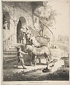 The Good Samaritan by Rembrandt (Rembrandt van Rijn)