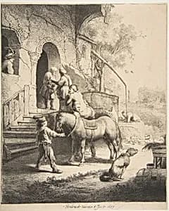 The Good Samaritan by Rembrandt (Rembrandt van Rijn)