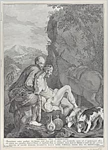 The Good Samaritan by Pietro Monaco|Jacopo Bassano (Jacopo da Ponte)