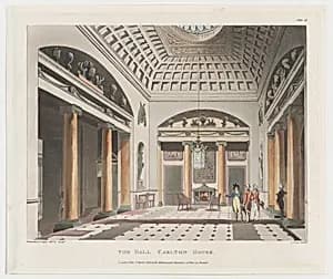 The Hall Carlton House by Auguste Charles Pugin|John Bluck|Thomas Rowlandson|Rudolph Ackermann, London