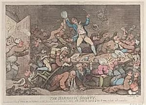 The Harmonic Society by Thomas Rowlandson