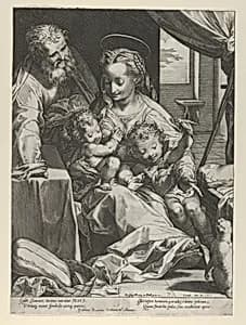 The Holy Family by Cornelis Cort|Federico Barocci