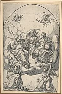 The Holy Trinity by Georg Hössel|Anonymous, German, 16th century
