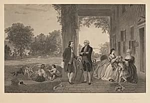 The Home of Washington by Thomas Oldham Barlow|Martha Washington|Louis Remy Mignot|George Washington Parke Custis|Thomas Pritchard Rossiter|John McClure|Eleanor Parke Custis|Marquis de Lafayette|George Washington