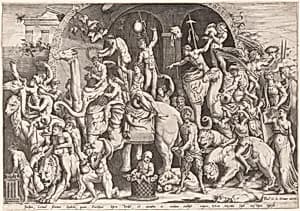 The Indian Triumph of Bacchus by Enea Vico|Paul de la Houve|Anonymous, French, 16th century