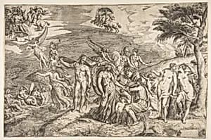 The Judgment of Paris by Giulio Bonasone