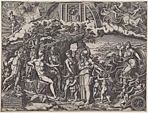 The Judgment of Paris by Giorgio Ghisi|Giovanni Battista Bertano|Hieronymus Cock