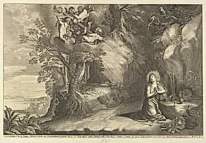 The Kneeling Magdalen by Pieter van Avont|Wenceslaus Hollar