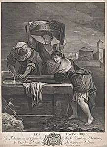 The Laundresses by Francois Voyez (Le Jeune)|Louis de Boullogne the Elder