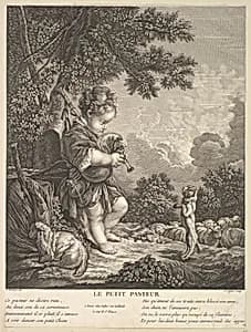 The Little Shepherd by Claude Augustin Duflos le Jeune|François Boucher
