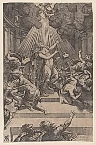 The Martyrdom of Saint Catherine by Mario Cartaro|Francesco Salviati (Francesco de' Rossi)