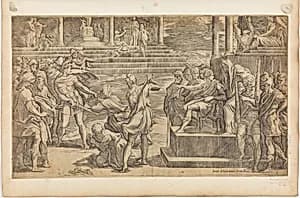 The Martyrdom of St. Peter and St. Paul by Giovanni Jacopo Caraglio|Parmigianino (Girolamo Francesco Maria Mazzola)