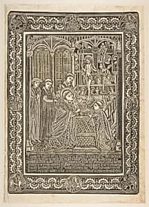 The Mass of Saint Gregory by Master of the Church Fathers' Border