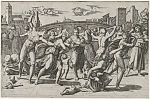 The Massacre of the Innocents by Marcantonio Raimondi|Raphael (Raffaello Sanzio or Santi)