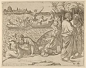 The Miraculous Draught of Fishes by Anonymous, French, School of Fontainebleau, 16th century|Raphael (Raffaello Sanzio or Santi)