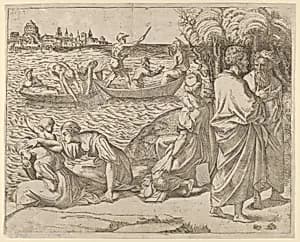The Miraculous Draught of Fishes by Anonymous, French, School of Fontainebleau, 16th century|Raphael (Raffaello Sanzio or Santi)