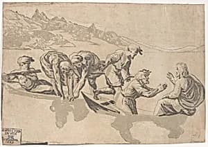 The Miraculous Draught of Fishes by Niccolò Vicentino|Raphael (Raffaello Sanzio or Santi)|Andrea Andreani