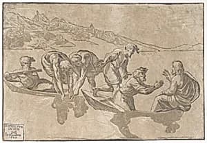 The Miraculous Draught of Fishes by Niccolò Vicentino|Raphael (Raffaello Sanzio or Santi)|Andrea Andreani