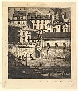 The Mortuary, Paris (La Morgue) by Charles Meryon