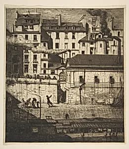 The Mortuary, Paris (La Morgue) by Charles Meryon
