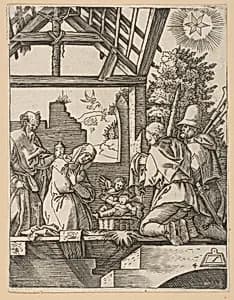The Nativity (copy) by Marcantonio Raimondi|Albrecht Dürer