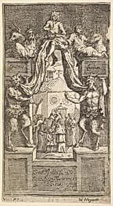 The New Metamorphosis: Frontispiece, Vol.1 by Charles Gildon|William Hogarth|Lucius Madaurensis Apuleius