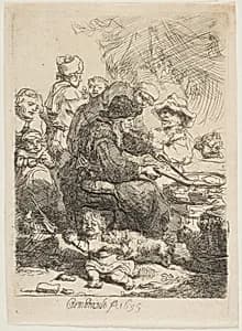 The Pancake Woman by Rembrandt (Rembrandt van Rijn)