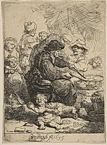 The Pancake Woman by Rembrandt (Rembrandt van Rijn)