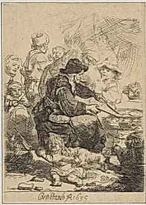 The Pancake Woman by Rembrandt (Rembrandt van Rijn)