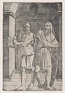 The Philosophers by Agostino Veneziano (Agostino dei Musi)|Baccio Bandinelli