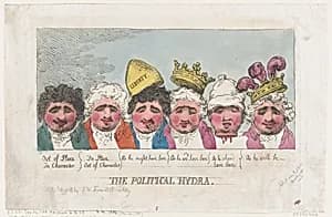 The Politcal Hydra by S. W. Fores|Thomas Rowlandson