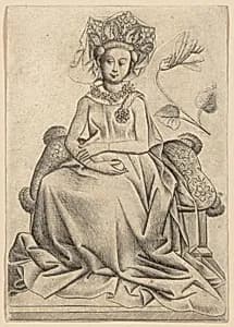 The Queen of Flowers by Master of the Playing Cards