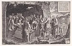 The Raising of Lazarus by Lambert Suavius