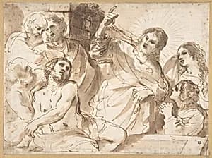 The Raising of Lazarus by Guercino (Giovanni Francesco Barbieri)