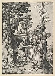 The Raising of Lazarus by Lucas van Leyden