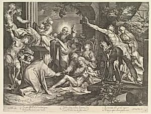 The Raising of Lazarus by Abraham Bloemaert|Jan Muller|Harmen Jansz. Muller