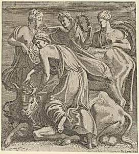 The Rape of Europa by Léon Davent|Francesco Primaticcio