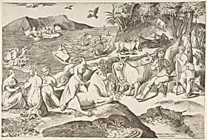 The Rape of Europa by Giulio Bonasone|Raphael (Raffaello Sanzio or Santi)