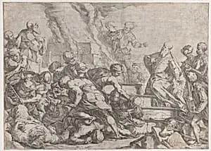 The sacrifice of Elijah by Luca Giordano
