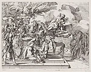 The sacrifice of Iphigenia by Pietro Testa|Arnold van Westerhout