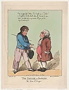 The Sailor and Banker by Rudolph Ackermann, London|George Murgatroyd Woodward|Thomas Rowlandson