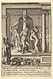 The scourging by Wenceslaus Hollar|Hans Holbein the Younger