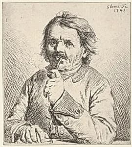 The Smoking Peasant by Johann Gottlieb Glume