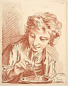 The Soap Bubble by Gilles Demarteau|François Boucher