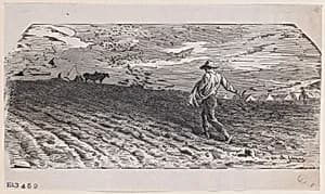 The Sower by Charles Jacque|Jacques-Adrien Lavieille