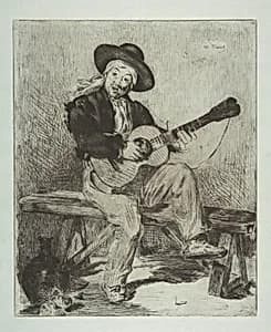 The Spanish Singer (Le Guitarrero) by Edouard Manet