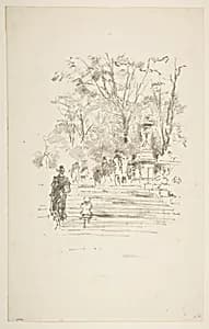 The Steps, Luxembourg Gardens by James McNeill Whistler