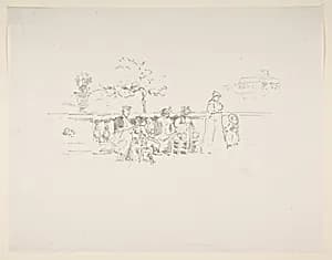 The Terrace, Luxembourg by James McNeill Whistler
