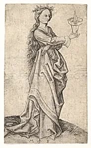 The Third Wise Virgin by Martin Schongauer