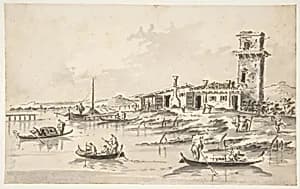 The Tower at Marghera by Giacomo Guardi